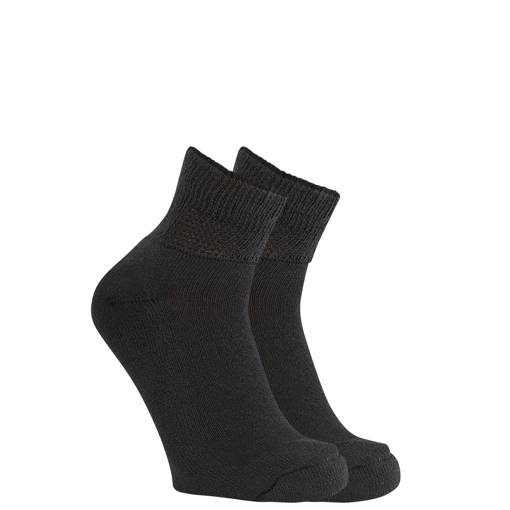 2 Pair Men's Circulatory - Diabetic Quarter Ankle Socks